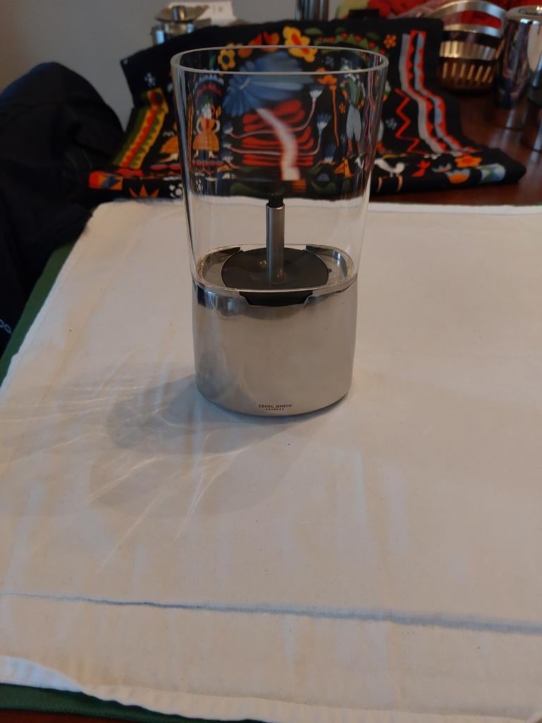 Georg Jensen Elements olielamp, Gebruikt, Ophalen of Verzenden, Metaal, Scandinavisch