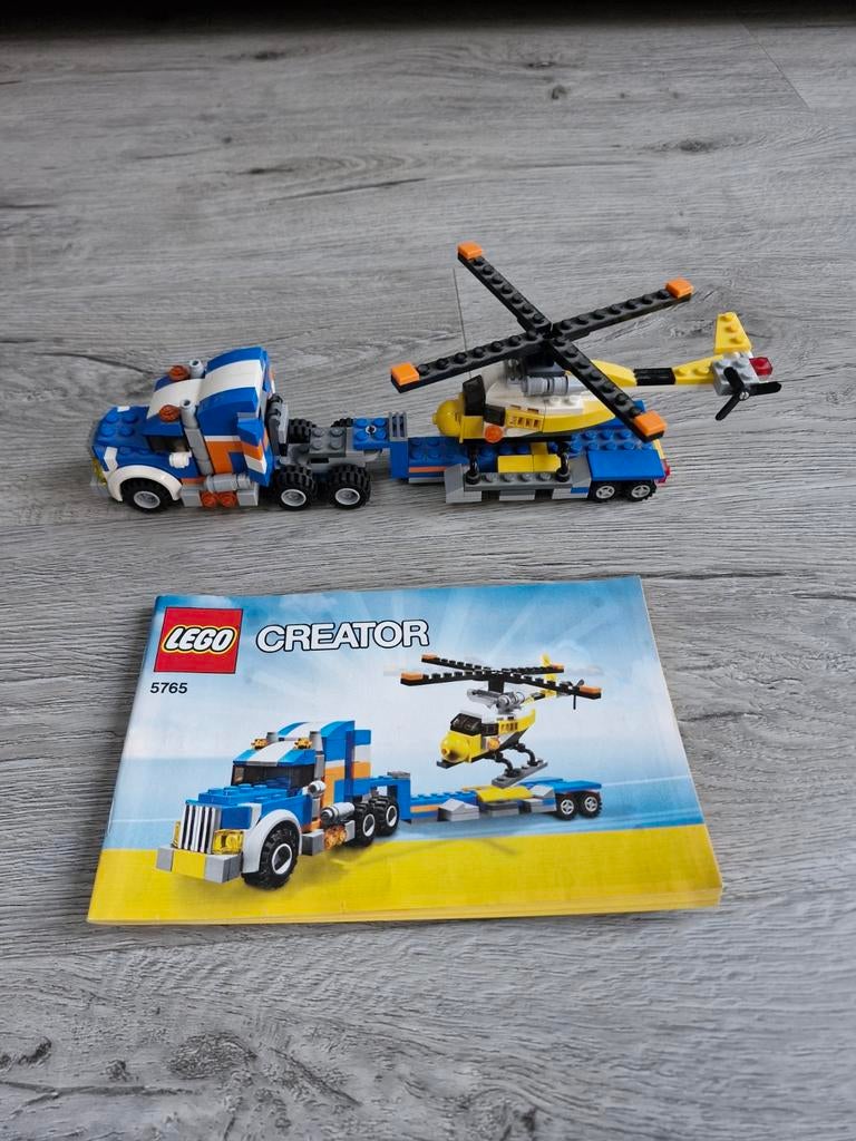 Lego Creator 5765 vrachtwagen met helikopter, Lego, Ophalen of Verzenden, Zo goed als nieuw, Creator