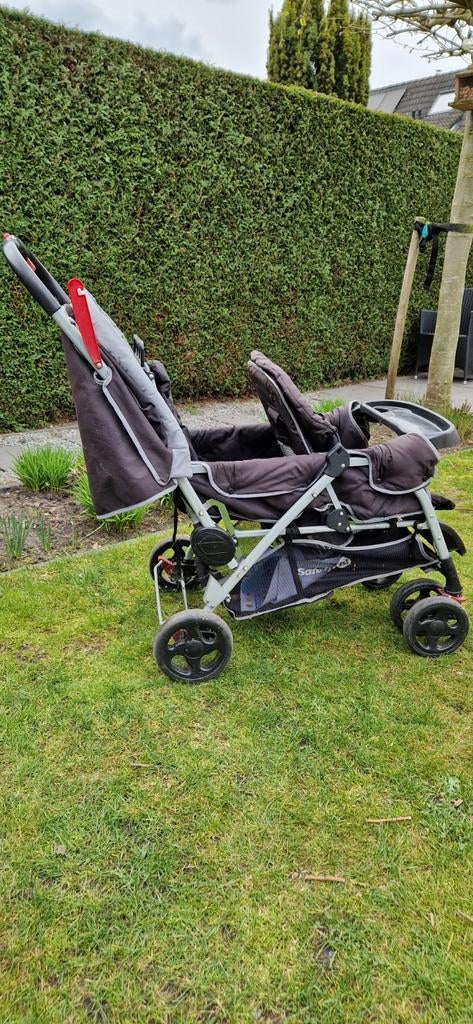 Inklapbare dubbele wandelwagen, Ophalen of Verzenden, Gebruikt, Kinderwagen, Duowagen