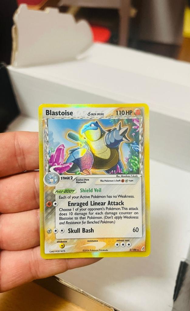 Blastoise 2/100 Holo Ex Crystal Guardians Pokemon, Verzenden, Zo goed als nieuw, Losse kaart, Foil