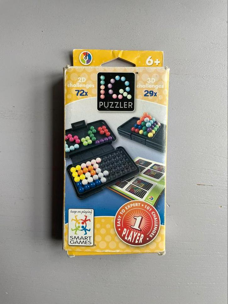 Smart Games: IQ Puzzler, Hobby en Vrije tijd, Gezelschapsspellen | Overige, Zo goed als nieuw, Een of twee spelers, Ophalen of Verzenden