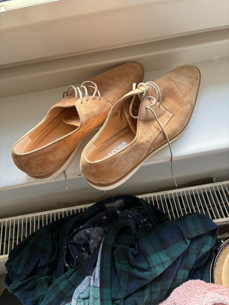 Marcos Nalini suède schoenen, Ophalen of Verzenden, Gedragen, Bruin, Overige typen