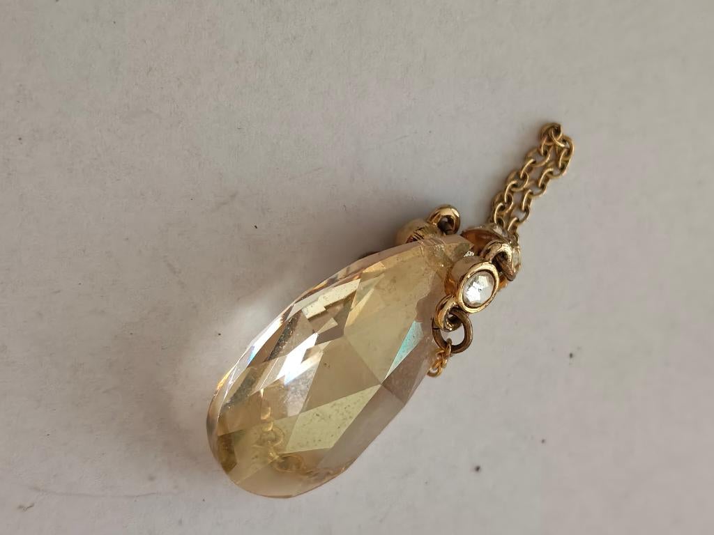 1364 spark lacrima vergulde kettinghanger shadow swarovski, Sieraden, Tassen en Uiterlijk, Kettinghangers, Verzenden, Nieuw, Goud