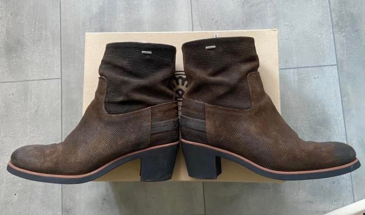 Shabbies Amsterdam laarsjes, Bruin, Lage of Enkellaarzen, Ophalen of Verzenden, Zo goed als nieuw