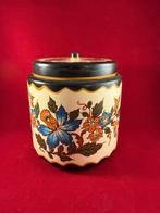 Zuid Holland plateel potje met deksel - floraal patroon, Ophalen of Verzenden