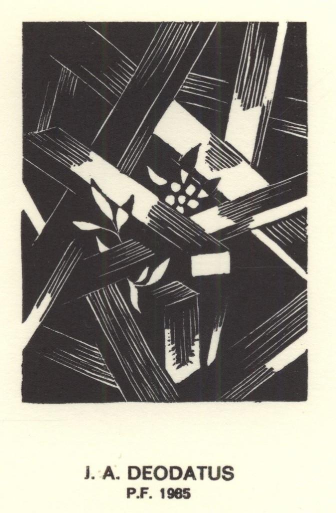 0076 Ex Libris Nederland : Jan Deodatus, 1984, Antiek en Kunst, Kunst | Etsen en Gravures, Verzenden
