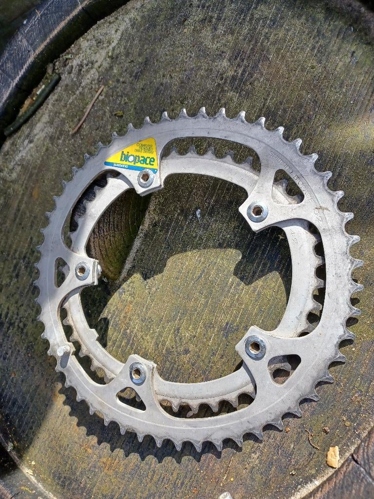 kettingblad racefiets shimano 52,42 Biopace, Crankstel of Pedalen, Gebruikt, Ophalen of Verzenden, Aluminium