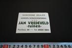 sticker Ruinen JAN VREDEVELD Gascoigne Dealer Handelsonderne, Ophalen, Zo goed als nieuw, Sticker