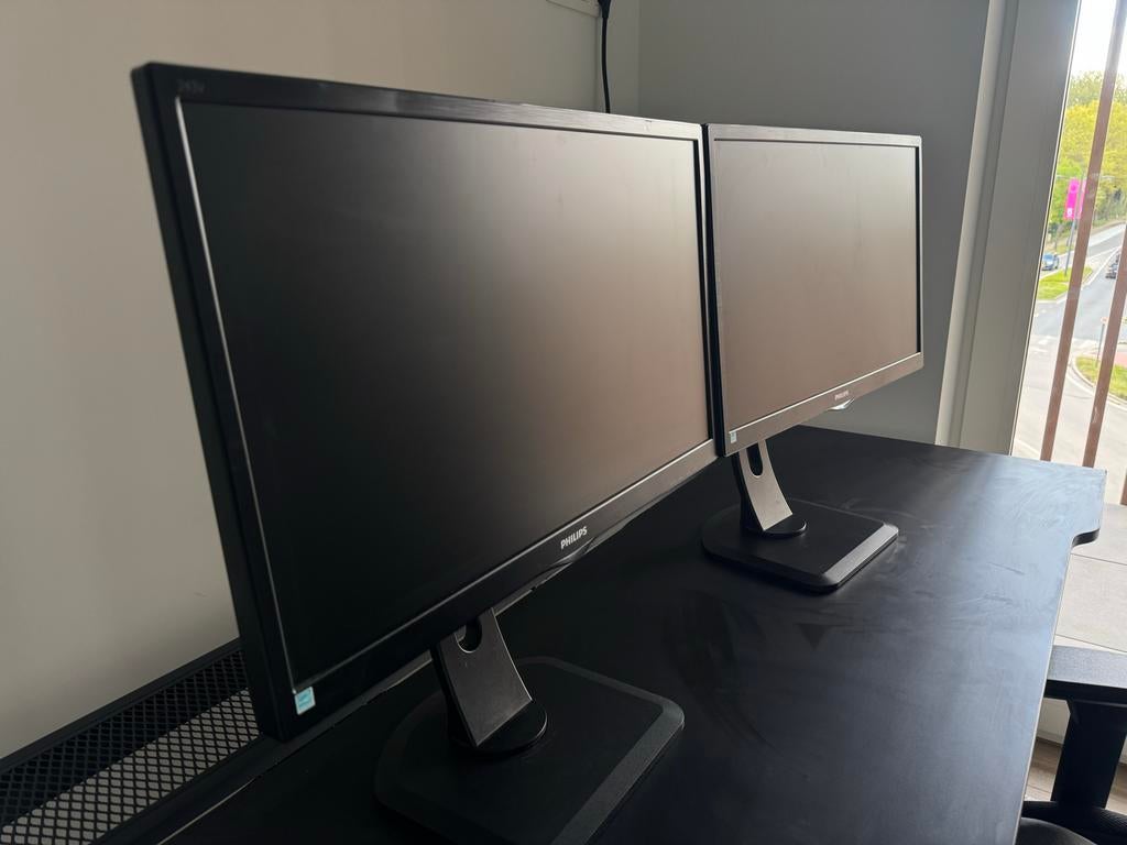 Philips 243V Monitor (2 stuks) - Full HD Schermbeelden, Computers en Software, Monitoren, Kantelbaar, Full HD, Zo goed als nieuw
