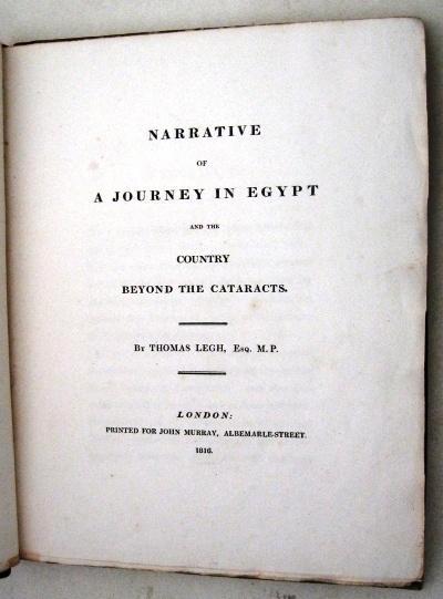 Narrative of a Journey in Egypt 1816 Legh kaart Egypte, Antiek en Kunst, Antiek | Boeken en Bijbels, Ophalen of Verzenden
