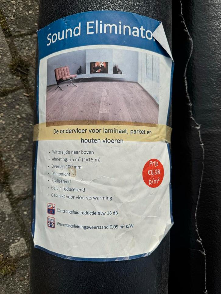 Ondervloer Sound Eliminator 43m2 - Ruim 200€ korting!, Doe-het-zelf en Verbouw, Vloerdelen en Plavuizen, Nieuw, Overige typen