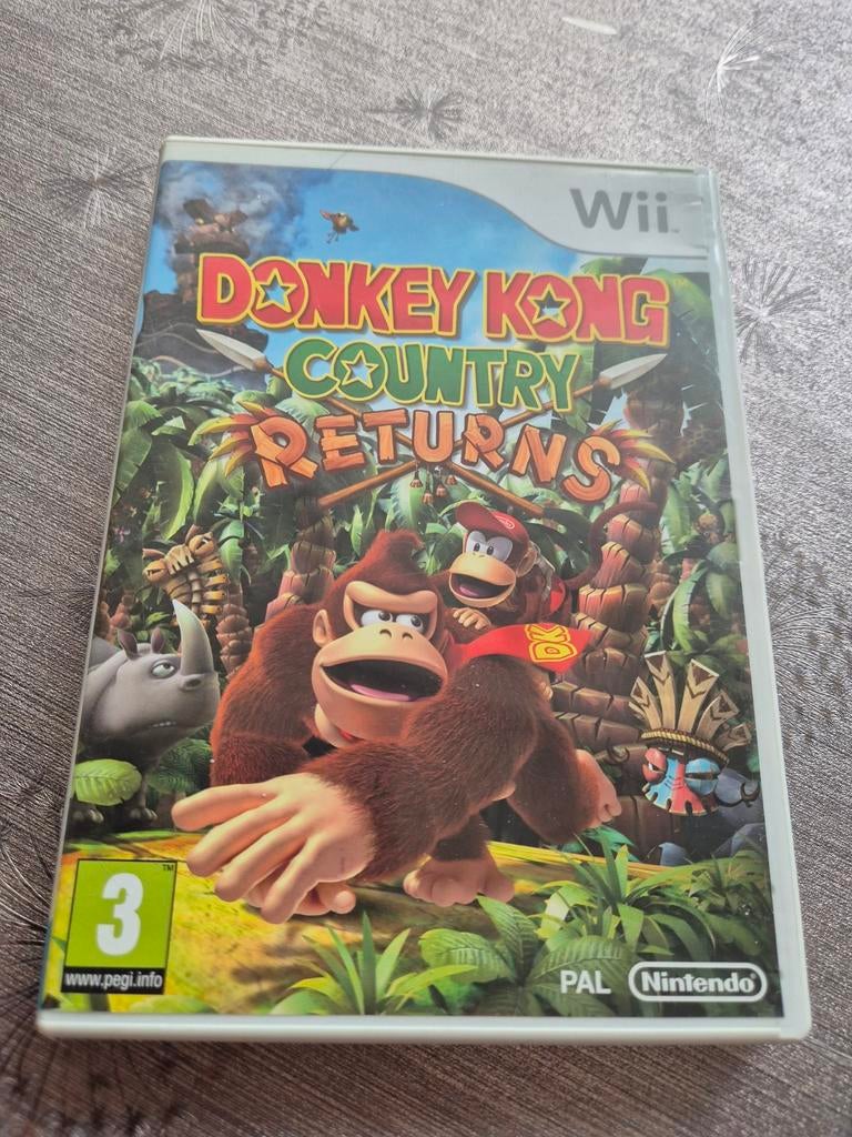 Donkey Kong Country Returns Wii - Avontuurlijk Platformspel, 2 spelers, Eén computer, Ophalen of Verzenden, Zo goed als nieuw