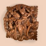 Antiek Balinese Houtsnijwerk Rama & Shinta, Antiek en Kunst, Ophalen of Verzenden