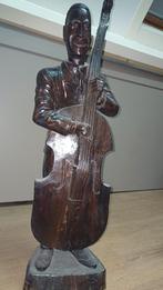 Prachtige houten muzikant, 90cm hoog, Ophalen of Verzenden, Gebruikt, Mens