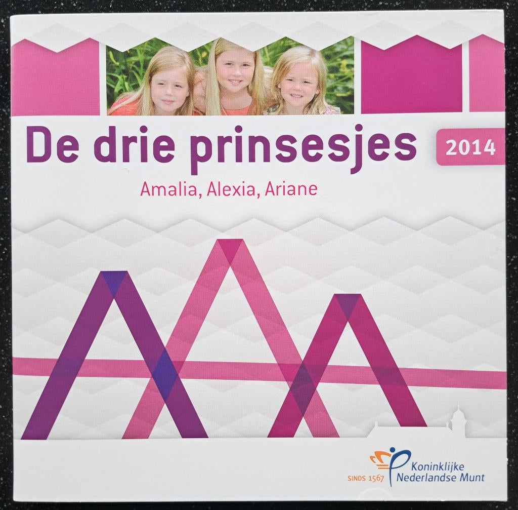 Themaset 2014 - De drie prinsesjes, Postzegels en Munten, Munten | Nederland, Setje, Zilver, Euro's, Ophalen of Verzenden