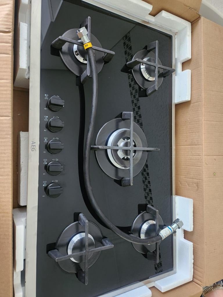 Inbouw gaskookplaat AEG ZGAN, Ophalen of Verzenden, Zo goed als nieuw, Inbouw, Gas