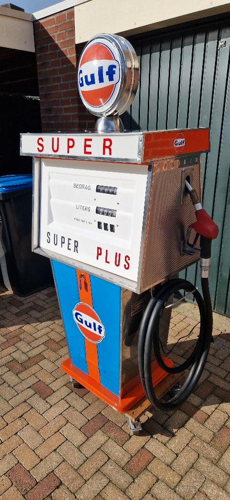 Tokheim Benzinepomp GULF met Globe, Verzamelen, Retro, Overige typen, Ophalen