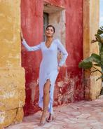 Lady Pipa Margarita M 38 blauw paars jurk Feest bruiloft, Maat 38/40 (M), Blauw, Ophalen of Verzenden, Zo goed als nieuw