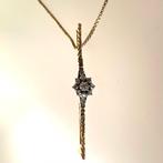 antieke gouden broche of hanger, Ophalen of Verzenden, Goud, Hanger, Met edelsteen