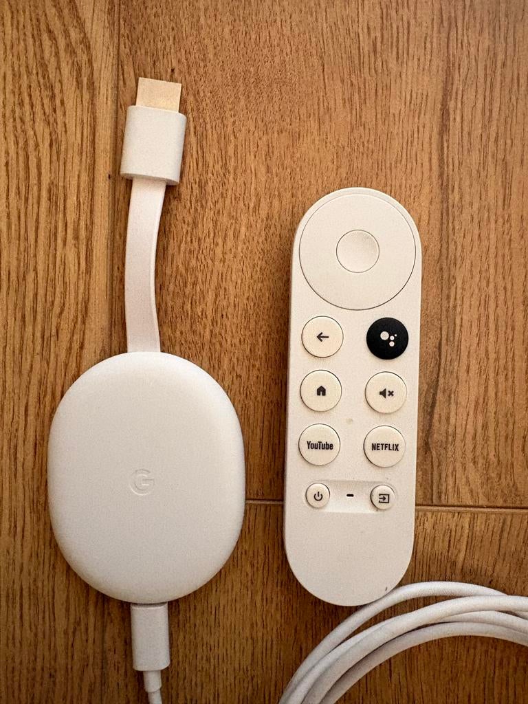 Google Chromecast HD met Google TV, Audio, Tv en Foto, Mediaspelers, Ophalen of Verzenden, Gebruikt, HDMI, Zonder harde schijf