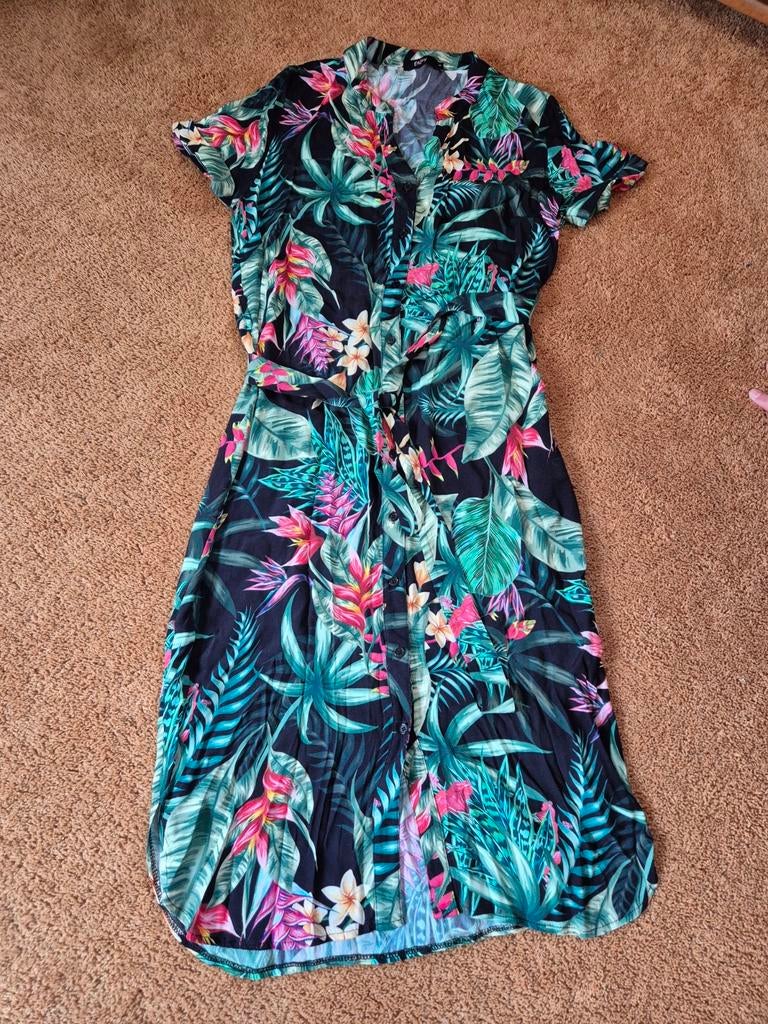 ENJOY maxi overhemdjurk met bloemenprint, Ophalen of Verzenden, Nieuw, Maat 38/40 (M), Onder de knie