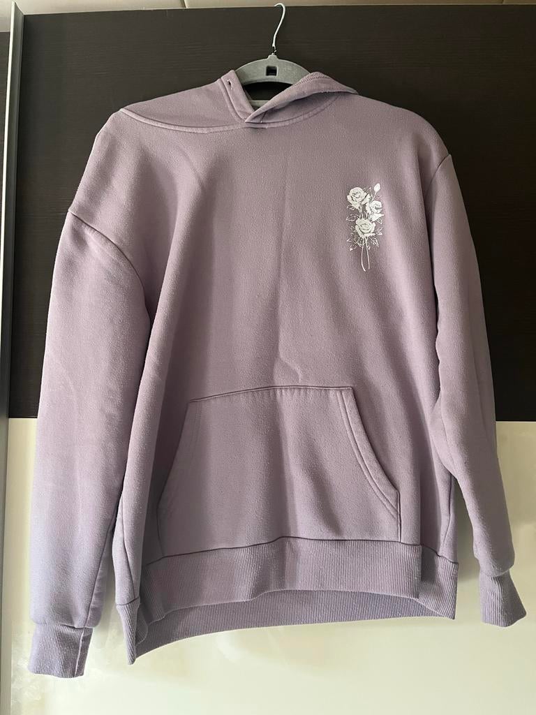 Paarse hoodie met print, Paars, Nieuw, Ophalen of Verzenden, Maat 36 (S)