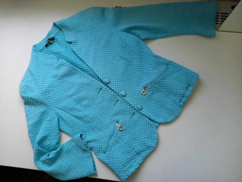 Frank Walder mooi vest / jasje licht blauw mint, mt 38-40, Maat 38/40 (M), Zo goed als nieuw, Frank Walder, Verzenden