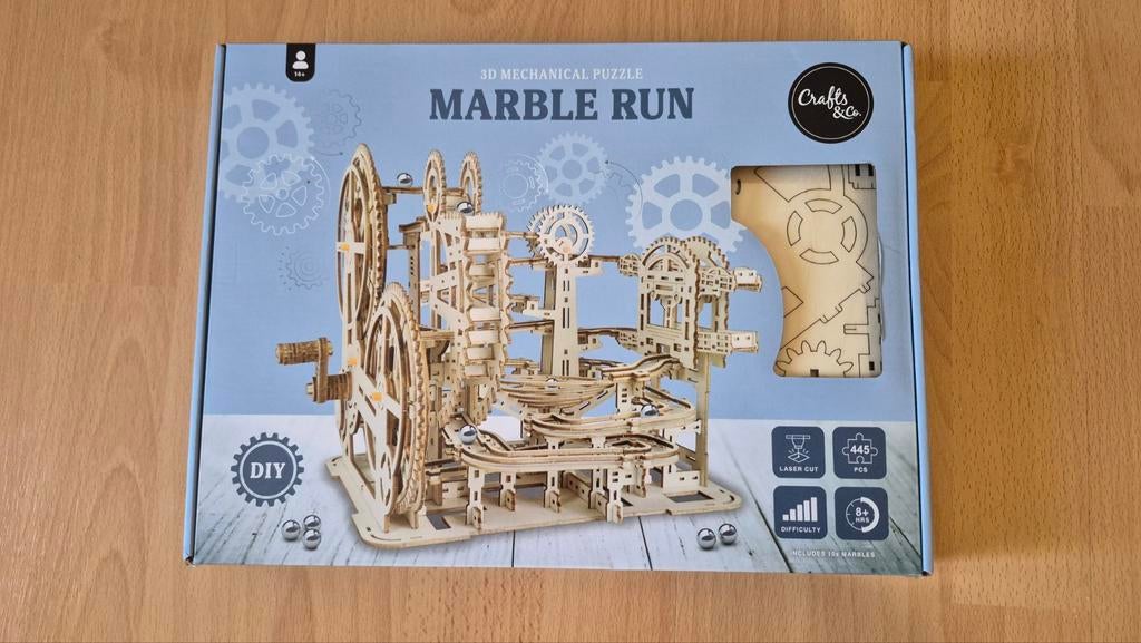 Nieuw Houten Bouwpakket - Knikkerbaan Marble Run 3D Puzzle, Overige merken, Nieuw, Ophalen of Verzenden, Groter dan 1:32