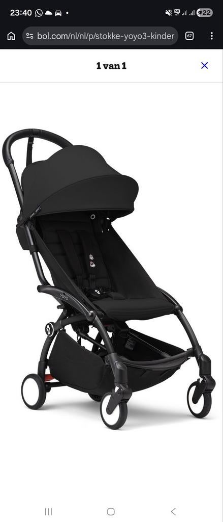 Stokke Yoyo 3 buggy + reistas, Kinderen en Baby's, Kinderwagens en Combinaties, Ophalen, Zo goed als nieuw, Overige merken