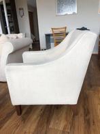 Wit/crème bankstel met twee stoelen - Hoge kwaliteit, Ophalen, Twee, Wit, Zo goed als nieuw