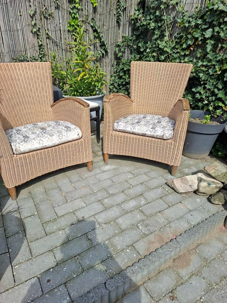 2 rotan stoelen voor buiten, Ophalen of Verzenden, Gebruikt, Rotan
