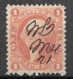 USA Revenues 1862 1c Express Scott R1c mooi zegel zie scan, Ophalen of Verzenden, Gestempeld, Noord-Amerika