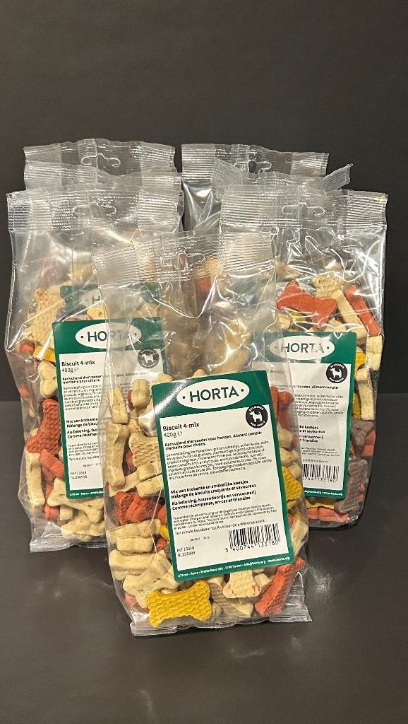 7 x Horta biscuit 4-mix 400g, Dieren en Toebehoren, Dierenvoeding, Ophalen of Verzenden, Hond