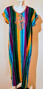 Indiaanse jurk, meerkleurig met goud, M, Maat 38/40 (M), Overige kleuren, Nieuw, Ophalen of Verzenden