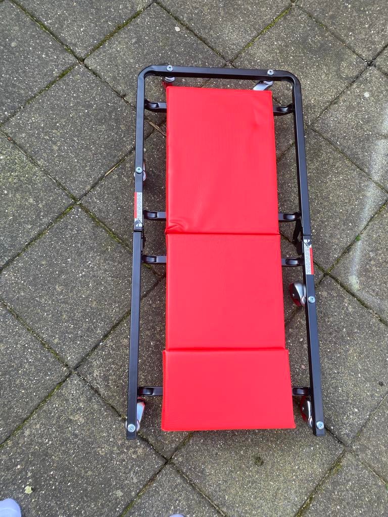 Ligkar Montagewagen voor werkzaamheden onder voertuigen, Ophalen, Zo goed als nieuw