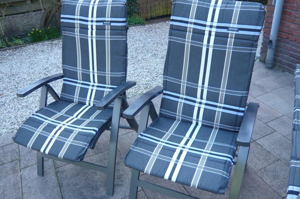 4 Madison Topline tuinstoelkussens met hoge rug 50x128x2 cm, Ophalen, Nieuw