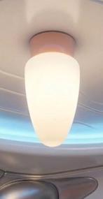 Vintage, jaren 70, kegel/mushroom plafondlamp, mat opaalglas, Ophalen of Verzenden, Gebruikt, Glas, Vintage