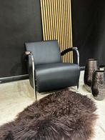 Leolux Scylla fauteuil -Nieuw Zwart Toledo Leer -, Ophalen, Leolux, ., Leer