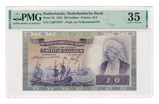 Nederland 20 Gulden 1941 Emma PMG35, Ophalen of Verzenden, Euro's, Los biljet