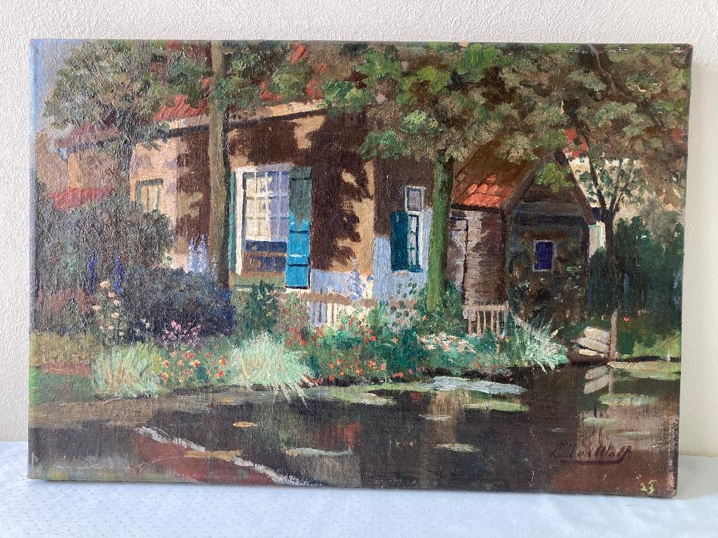 schilderij, Antiek en Kunst, Kunst | Schilderijen | Klassiek, Ophalen of Verzenden