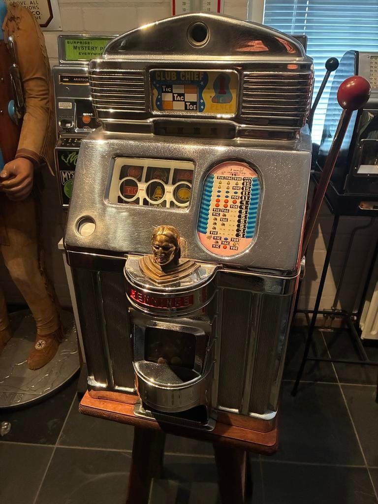 Jennings Club Chief gokkast eenarmige bandiet, Euro, Ophalen, Gebruikt, Met sleutels