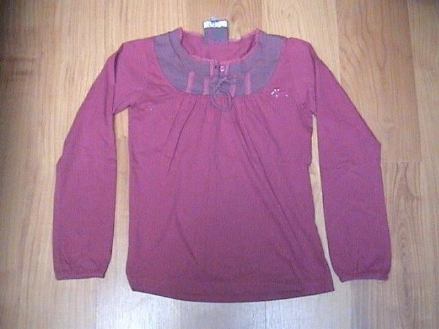 D-zine Persival fuchsiaroze / paars + grijs gestreept shirt, Kinderen en Baby's, Kinderkleding | Maat 152, Meisje, Ophalen of Verzenden