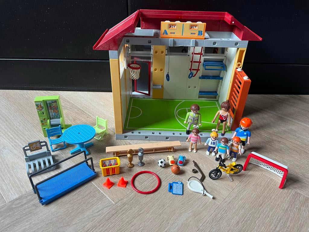 Playmobil Gymnastiekzaal / Sportschool met extra, Ophalen of Verzenden, Zo goed als nieuw, Complete set