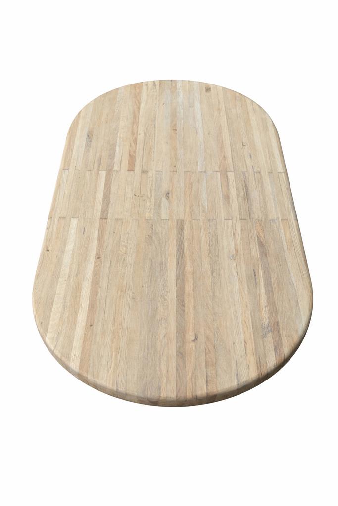 Massief licht eiken tafelblad onbehandeld 6cm dik, Huis en Inrichting, Tafelonderdelen, Ophalen, 100 tot 150 cm, Eikenhout, 50 tot 100 cm