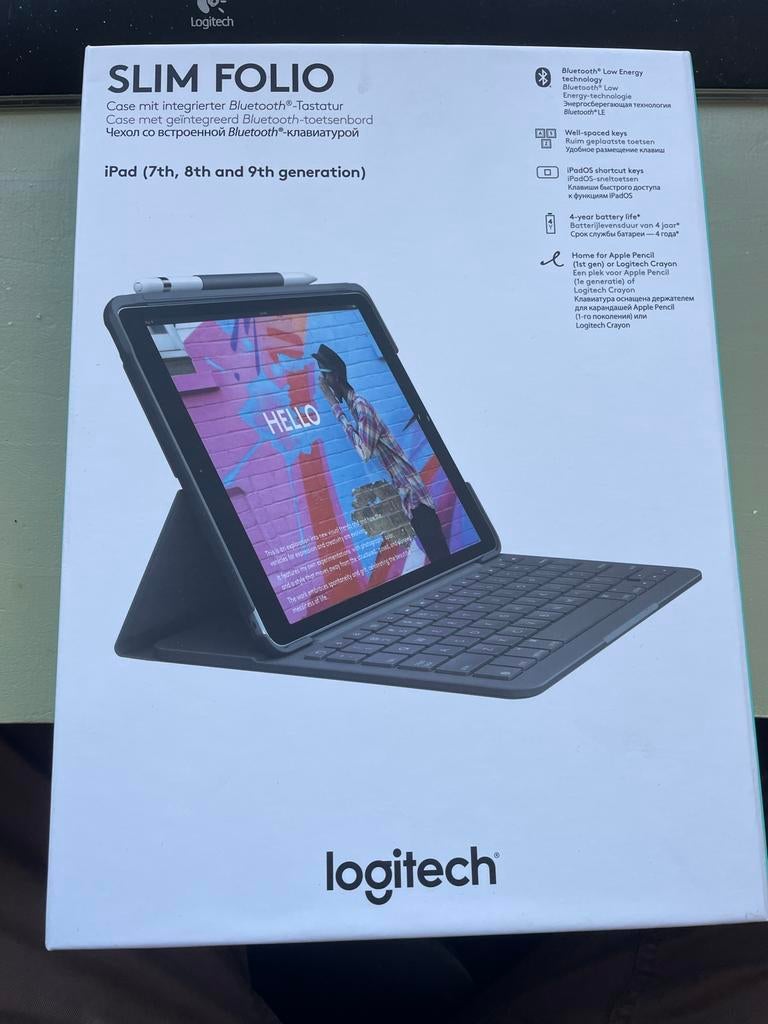 Logitech Slim Folio, 10 inch, Overige kleuren, Apple iPad, Nieuw
