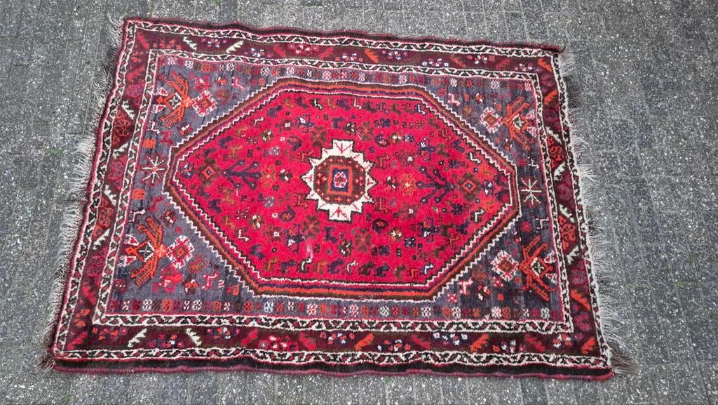 Perzisch tapijt 1.10 x 1.50 cm, Gebruikt, Ophalen of Verzenden, Grijs, Rechthoekig