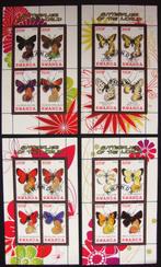 - 678 - 4 Blokken met 16 Vlinders-zegels., Verzenden, Gestempeld, Dier of Natuur