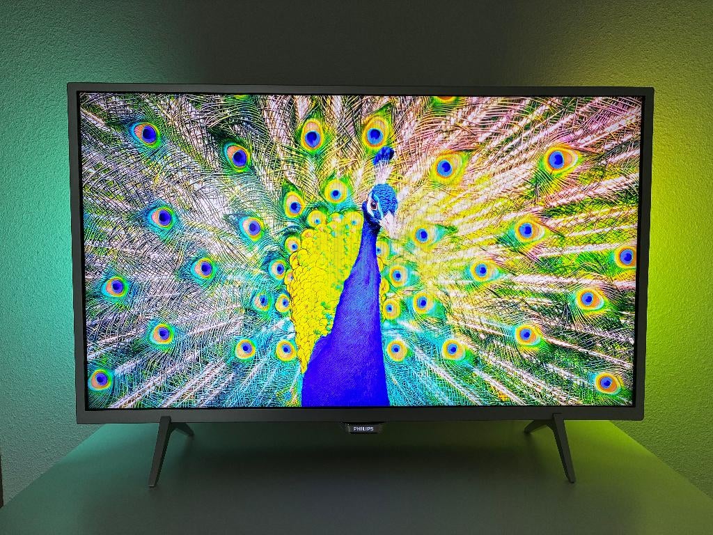 Philips 32 inch Full HD (1080p) SMART TV met Ambilight, Ophalen, Philips, Gebruikt, 50 Hz