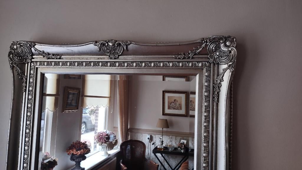 Zware Lange Exclusieve "Facet Geslep." "Barok-Spiegel"183x83, Huis en Inrichting, Woonaccessoires | Spiegels, Ophalen, Zo goed als nieuw