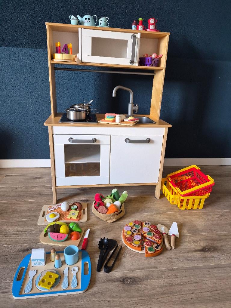 Speelgoed Ikea keukentje met veel extra's!, Ophalen, Zo goed als nieuw, Hout, Speelkeuken-accessoire